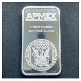 5 OZ Fine Silver Bar - APMEX