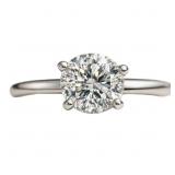 Diamond Solitaire Engagement Ring 14k WG