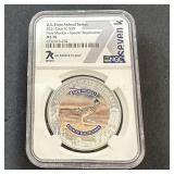 1 oz Fine Silver New Mexico Roadrunner MS70