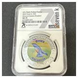 1 oz Fine Silver Missouri Eastern Bluebird MS70