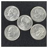 (5) 2002 Roosevelt Dimes