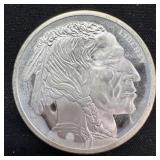 1 oz Fine Silver Round  Buffalo Round