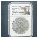 2022 Silver Eagle - West Virginia MS70 NGC