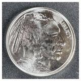1 Ounce .999 Fine Silver Buffalo Round