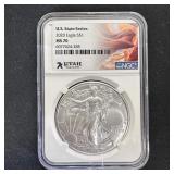 2020 American Silver Eagle Utah State Series MS70