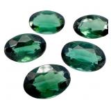 2 CT Loose Green Tourmaline Oval Cut Gemstones