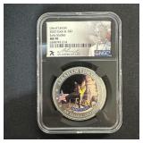 2022 Cook 1 oz Silver Colorized Early Studies MS70