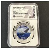 1 oz Fine Silver Cook Connecticut Sperm Whale MS70
