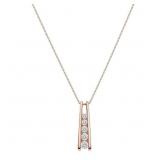 3/4 + Graduated Diamond Necklace 14k RG