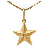 Multi-Faceted Star Pendant 18k Yellow Gold