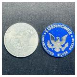 1971 S Silver Eisenhower Dollar Uncirculated Token