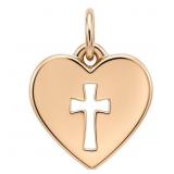 JAMES AVERY Crosslet Heart Charm 14k Gold