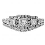 1/2+ CT Princess Diamond Bridal Set 14k