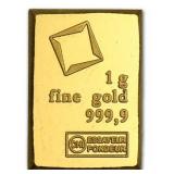 1 gram 24k Gold Bar - Valcambi