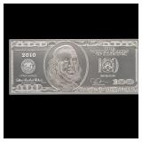 4 oz. $100 Bill Bar - Benjamin Franklin
