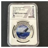 1 oz Fine Silver Cook Connecticut Sperm Whale MS70