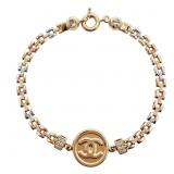 CC Link Tri-Color Bracelet 14k Gold Chanel