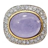$5k Amethyst & Diamond Statement Ring 14k