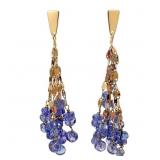11 3/4 Carat Tanzanite Chandelier Earrings 14k