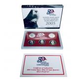 2005 S Silver State Quarters Proof Set 5 Coins