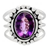 9.75 Carat Amethyst Native American Cuff Bracelet