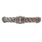 Judith Ripka Cable Design Hinged Bracelet