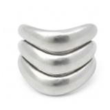 Multi-Row Chevron Ring Tiered Statement Band