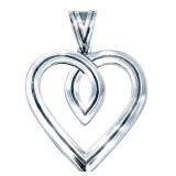 Retired James Avery Large From The Heart Pendant