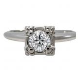Vintage Diamond Solitaire 14k WG
