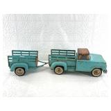 Lot of two Vintage 1960s farm pickup truck and tra