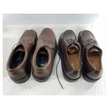 2 Pairs of brown leather dress shoes: Stafford