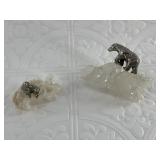 Lot of two quartz and pewter Figurines.