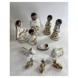 Mario Avila hand painted and made Nativity scene i