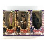 Lot with three 1998 Planet of the Apes Figurines a