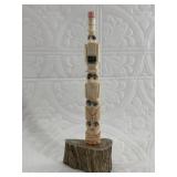 1940s Nome style bone totem pole set on a portion