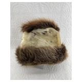 Beautiful spotted seal and mink ladies hat in exce