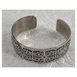 J. Gamble MAG sterling silver cuff bracelet depict
