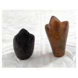 2 Ancient birding blunt tip arrowheads