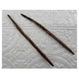 2 Ancient net needles both about 6"