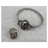 Lot of 2: a stunning hand crafted sterling silver