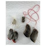 2 Pairs of Native Alaskan yo yos by Annie Fox made