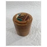 Beautiful coco bolo and other exotic wood lidded t