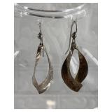 Pair of sterling silver art nouveau inspired earri