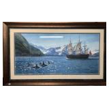 Rare Charles Gause signed and numbered print "Sail