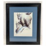 Doug Lindstrand signed print, from his goat series