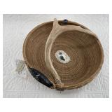 Georgia Longleaf pine needle basket, "Black Bear T
