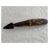 Flint knife made from a piece of ancient ivory art