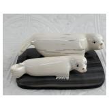 Charles Edwards ivory carving of mother and pup se