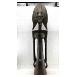 Beautiful African wood fertility carving with bras