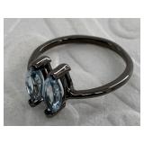 Sterling silver and topaz ring size 6